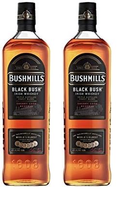 Bushmills Black Bush Irish Whiskey (1 x 0,7 l) - klassischer, dreifach destillierter Blend Whiskey aus Irland (Packung mit 2) von Bushmills