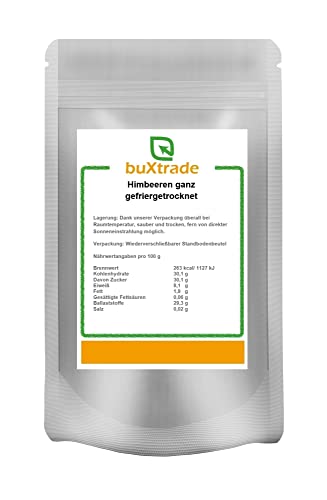 1 kg Gefriergetrocknete Himbeeren ganz | Himbeeren | Trockenfrüchte | Beeren | Buxtrade von Buxtrade