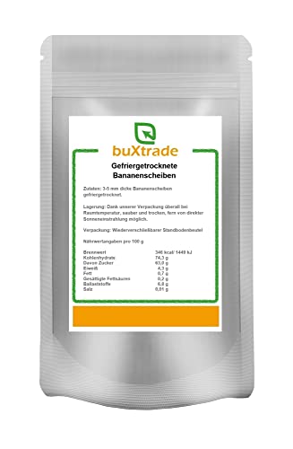 100 g Gefriergetrocknete Bananenscheiben | Banane | Trockenfrüchte | Fruchtscheiben | Buxtrade von Buxtrade