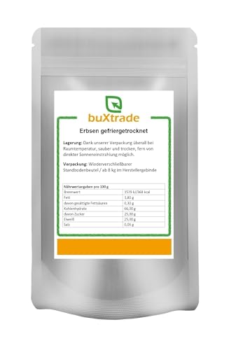 100 g Gefriergetrocknete Erbsen | Erbsen | Trockenfrüchte | ganze Erbsen | gefriergetrocknet | Buxtrade von Buxtrade