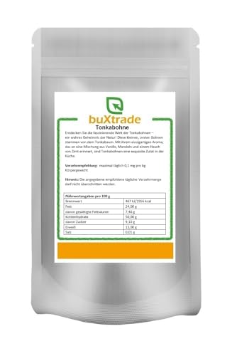 100 g Tonkabohnen | Gewürz | Vegan | Buxtrade | Vanille Aroma | Cumarin von Buxtrade