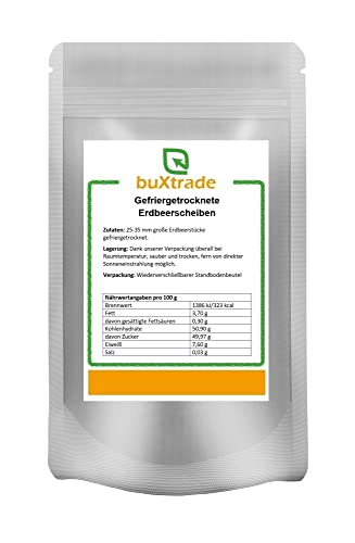 2 kg Gefriergetrocknete Erdbeerscheiben | Erdbeere | Trockenfrüchte | Fruchtstücke | Buxtrade von Buxtrade