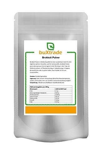 2 x 1 kg Brokkoli Pulver | Rohkostqualität | Smoothie | Gemüsesaft |Broccoli Powder | Buxtrade2kg von Buxtrade