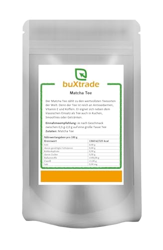 2 x 1 kg Matcha Tee Pulver | Grüner Matcha Tea | Grün | Green | gemahlen | Pulver | 2 kg von Buxtrade