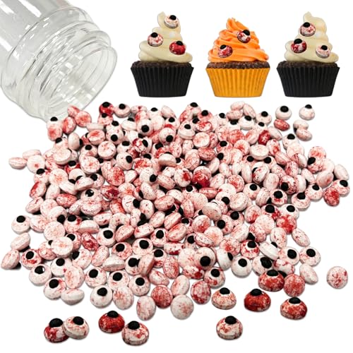 Zuckeraugen Halloween 130g, Zucker Augen Deko Essbar, halloween süßigkeiten augen, Halloween Tortendeko Essbar, Halloween Augen Tortendeko, für Zum Dekorieren von Keksen/Cupcakes/Muffins/Kuchen usw von Byhsoep