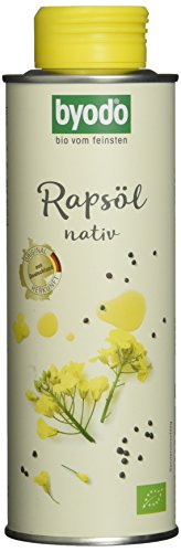 Bio Rapsöl Nativ - Byodo 6er Pack (6 x 250 ml) | Bio-Qualität | Vegan | Kaltgepresst | Ideal für kalte Gerichte und Marinaden von Byodo