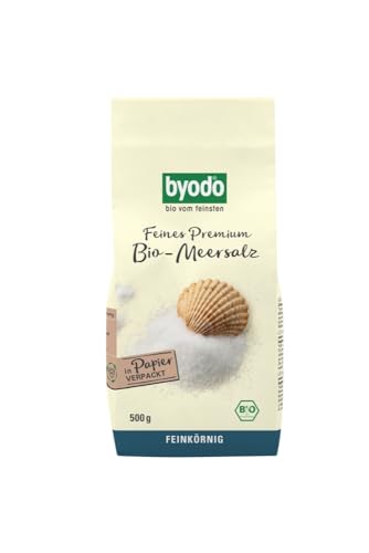 Byodo Premium Meersalz Feinkörnig 500g - Ideal zum Kochen & Abschmecken, Reich an Mineralien, Australische Salzgärten, Ohne Rieselhilfsstoffe - Byodo Naturkost von Byodo