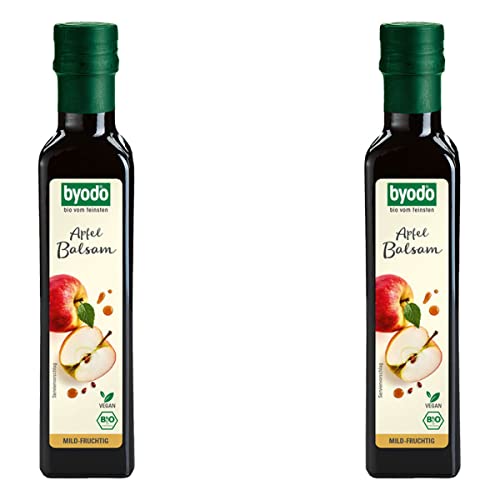 Byodo Bio Apfel Balsam Essig, 5% Säure – Ökologischer Balsamico Essig, Vegan & Glutenfrei, Doppelpack 2 x 250 ml – Perfekt für Salatdressings & Marinaden von Byodo