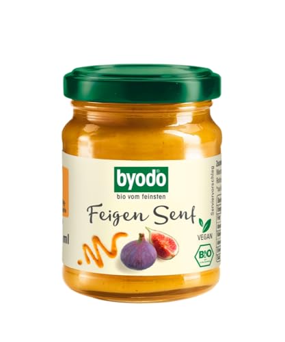 Bio Feigen Senf von Byodo, 6er Pack (6x125ml) - 100% Bio-Zutaten, Fruchtig-süße Feige & milde Senfschärfe, Ideal für Gourmet-Küche & vielseitige Verwendung von Byodo