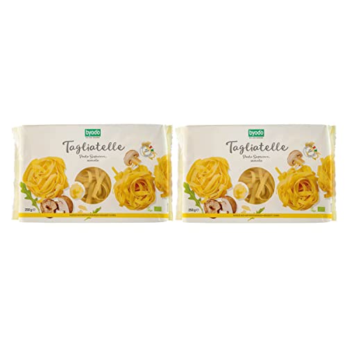 Bio-Hartweizen-Tagliatelle-Nester von Byodo, 2x 250g - Italienische Pasta, Bronze-Matrizen, perfekter al dente Biss, traditionelle Emilia-Romagna-Handwerkskunst, ausgewählte Hartweizengrieße von Byodo