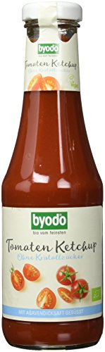 Byodo Bio Ketchup ohne Kristallzucker 4er Pack (4x500ml) - Zuckerfrei, mit Agavendicksaft, Premium Bio-Qualität, Italienische Tomaten, Ideal für bewusste Ernährung, Vegan, Ohne künstliche Zusätze von Byodo