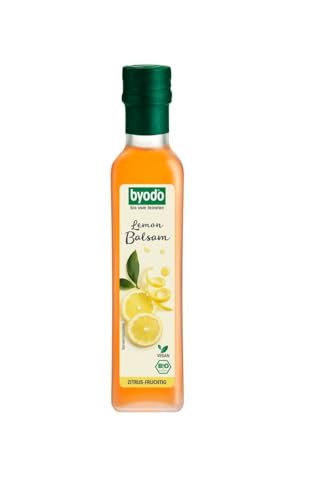 Byodo Lemon-Balsam Bio Essig 250 ml - Veganer Zitronen-Essig, Natürliche Essigvergärung, Fruchtig & Aromatisch, auf Basis von Bio-Apfelessig & Zitronenkonzentrat, Ideal für Salate & Marinaden von Byodo