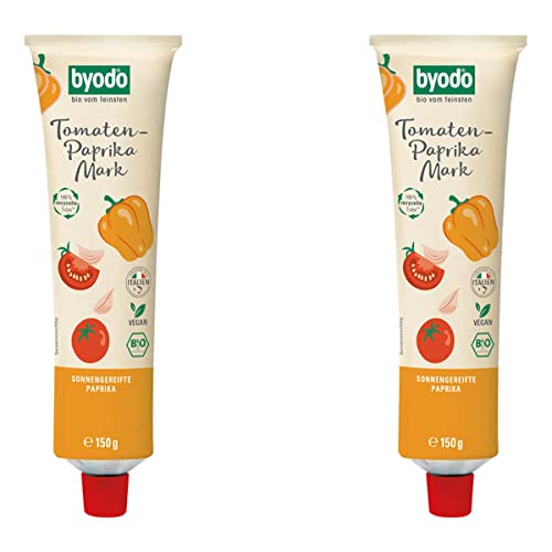 Byodo Bio Tomaten-Paprika Mark Doppelfrucht, in der Tube (2 x 150 gr) von Byodo