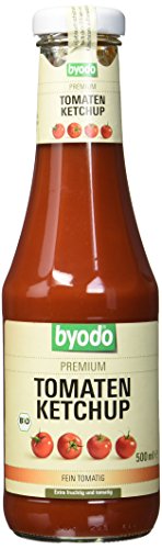 Byodo Bio Tomaten-Ketchup 3er Pack - 3 x 500 ml Glas, Natürlich, Vegan, Glutenfrei, Ohne Zusatzstoffe, Ideal für Grillsaison & Familienküche von Byodo