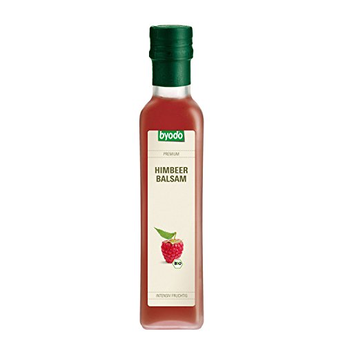 Byodo Himbeer-Balsamessig 250 ml - Bio-zertifiziert, Gourmet Essig für Salatdressing & Marinaden, Vegan, Glutenfrei, aus Bio-Himbeeren hergestellt von Byodo