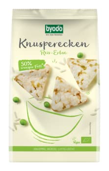 Bio Knusperecken Reis-Erbse 90g - Byodo Snack Glutenfrei, Gesunder Knabberspaß, Vegan, Reich an Protein, Ohne Zusatz von Zucker, DE-ÖKO-013 Zertifiziert – Idealer Snack für Zwischendurch von Byodo