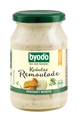 Byodo Kräuterremoulade 3er Pack (3x 250 ml Glas) - Bio, Vegan, Glutenfrei, Cremig & Würzig, Ideal für Sandwiches & Dressings von Byodo