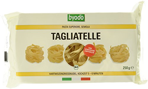 Bio-Hartweizen-Tagliatelle-Nester von Byodo, 250g - Italienische Pasta, Bronze-Matrizen, perfekter al dente Biss, traditionelle Emilia-Romagna-Handwerkskunst, ausgewählte Hartweizengrieße von Byodo