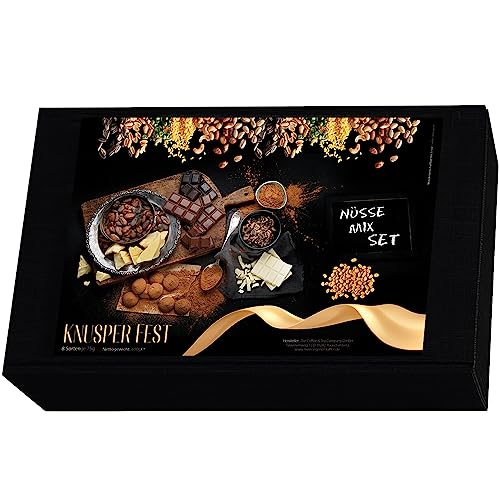 C&T Nüsse Premium Geschenkset Knusper-Fest | 8 leckere knackig frische Snacks je 75g | Nussmischung in präsentfertiger Geschenkbox von C&T