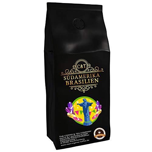 Kaffeespezialität Aus Südamerika - Brasilien, Dem Land Des Zuckerhut, Samba, Karneval und Fußball (100 Gramm,Ganze Bohne) - Länderkaffee - Spitzenkaffee - Säurearm - Schonend Und Frisch Geröstet von C&T