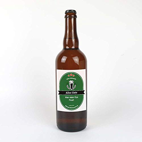 Personalisierbare BIO-Bierflasche - Blonde Grand Cru aus Frankreich - 75 cl von CADEAUX.COM