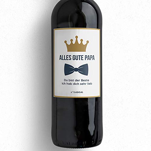 Personalisierbare Bordeaux-Weinflasche - Papa Royal - 1 Flasche Rotwein Bordeaux AOC von CADEAUX.COM