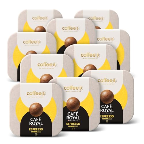 CoffeeB - Espresso 9 Coffee Balls 51g, 10er Pack (10x 9 Coffee Balls) von CAFE ROYAL SWITZERLAND PROFESSIONAL