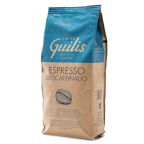 CAFES GUILIS DESDE 1928 AMANTES DEL CAFE Entkoffeinierter Kaffee - 100% Natürliche Kaffeebohnen - Intensiver Geschmack - Für Alle Kaffeemaschinen - 1 Kg Packung von CAFES GUILIS DESDE 1928 AMANTES DEL CAFE