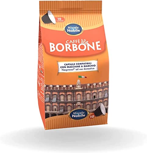 4x Caffè Borbone 10 Capsule Miscela Nobile Kompatibel mit Maschinen Nespresso für den Heimgebrauch Italienischer Kaffee ( 10 x 5g ) von CAFFÈ BORBONE