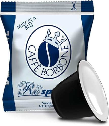 Caffè Borbone Respresso, Blaue Kaffeemischung - 50 Kapseln - Kompatibel mit Nespresso®* Haushalts-Espressomaschinen von CAFFÈ BORBONE