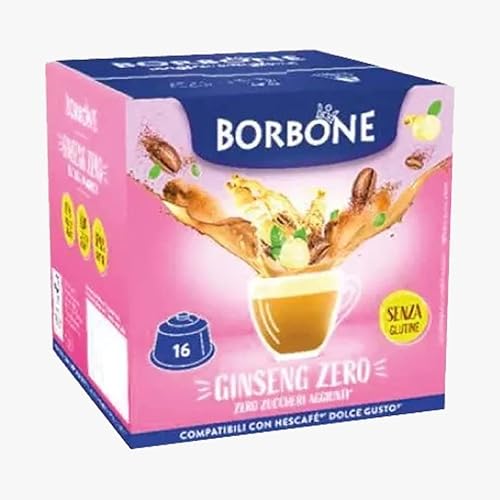 64 Kaffee Kapseln borbone Kompatibel Mit Nescafe Dolce Gusto Ginseng Zero Ungezuckert, L'Emporio Kaffee von CAFFÈ BORBONE