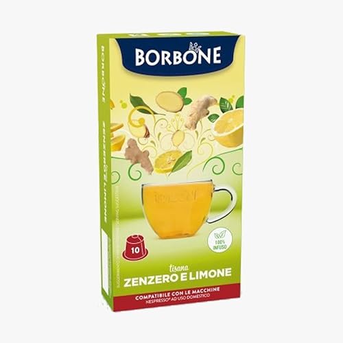 Caffè Borbone 60 Kapseln kompatibel mit Nespresso, Kräutertee, Ingwer und Zitrone, L'Emporio del Caffè von CAFFÈ BORBONE