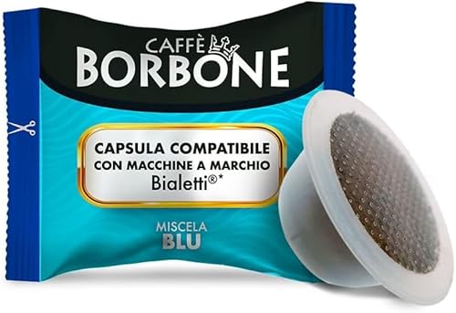 Caffè Borbone Blaue Kaffeemischung - 50 Kapseln - Kompatibel mit Kaffeemaschinen der Marke Bialetti®* von CAFFÈ BORBONE