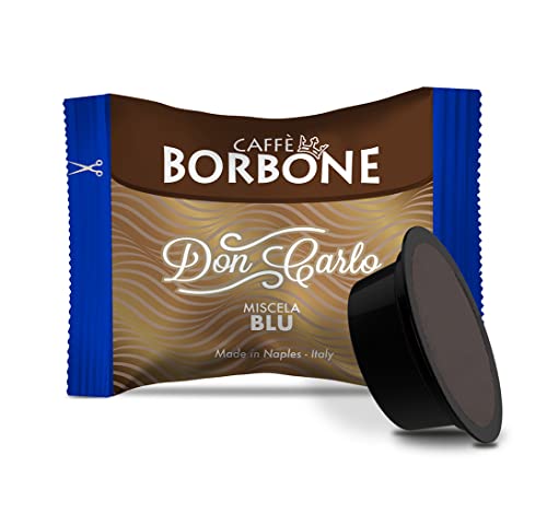 Caffè Borbone Don Carlo Blaue Blend - 50 Kapseln - Kompatibel mit Lavazza®* A Modo Mio®* Haushalts-Espressomaschinen von CAFFÈ BORBONE