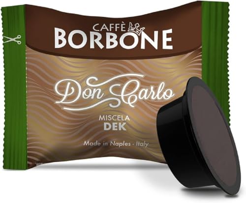 Caffè Borbone Don Carlo Dek Entkoffeinierte Kaffeemischung - 50 Kapseln - Kompatibel mit Lavazza®* A Modo Mio®* Haushalts-Espressomaschinen von CAFFÈ BORBONE