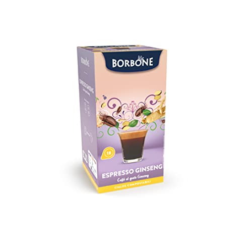 Caffè Borbone Espresso mit Ginseng - 72 Pads (4 Packungen mit 18 Stück) - Kompatibel mit ESE System Papier Pads 44 mm von CAFFÈ BORBONE