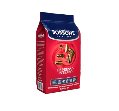 Caffè Borbone Espresso Intenso ganze Kaffeebohnen 1,0 kg | Intensive Karamellnote langanhaltender Nachgeschmack | mittlere Röststufe 1000g Beutel von CAFFÈ BORBONE