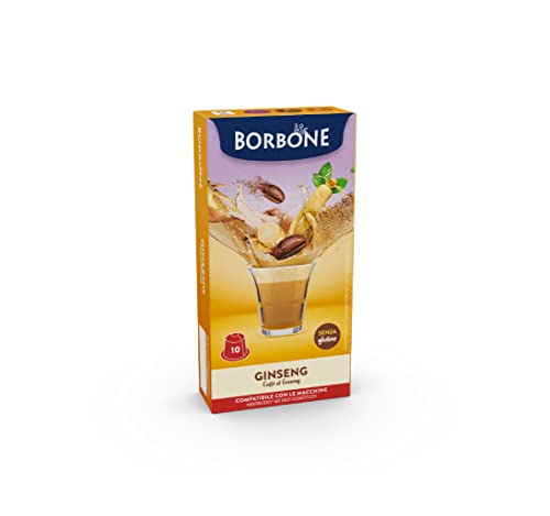 Caffè Borbone Ginseng - Ginseng-Kaffee - 60 Kapseln (6 Packungen 10 Stück) - Kompatibel mit Nespresso®* Haushalts-Espressomaschinen von CAFFÈ BORBONE