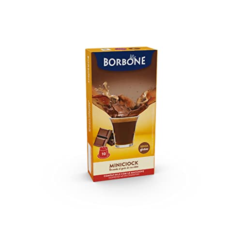 Caffè Borbone MiniCiock - Getränk mit Schokoladengeschmack - 60 Kapseln (6 Packungen mit 10 Stück) - Kompatibel mit Nespresso®* Haushalts-Espressomaschinen von CAFFÈ BORBONE