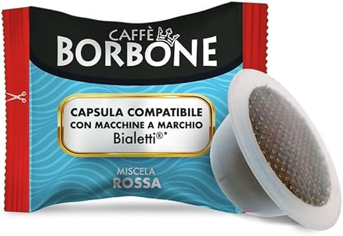 Caffè Borbone Rote Kaffeemischung - 50 Kapseln - Kompatibel mit Kaffeemaschinen der Marke Bialetti®* von CAFFÈ BORBONE