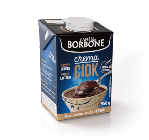 Caffè Borbone Schokoladencreme - Schokoladencreme auf Milch- und Kakaobasis - langlebig UHT - laktose- und glutenfrei, 550-Gramm-Kartonpackung von CAFFÈ BORBONE