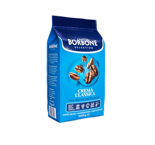 Caffè Borbone Vollbohnenkaffee, Crema Classica, Medium Roast, Arabica und Robusta Blend - geröstet und frisch verpackt in Italien - 1,0 kg Beutel von CAFFÈ BORBONE