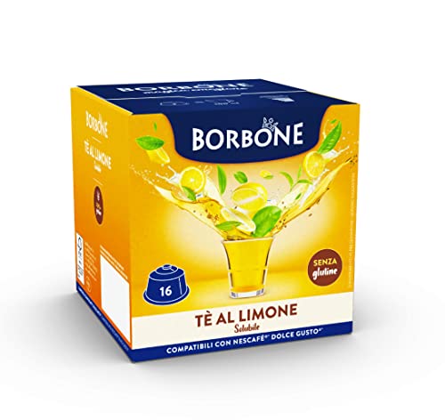 Caffè Borbone Zitronentee - 64 Kapseln (4 Packungen mit 16 Stück) - Kompatibel mit Kaffeemaschinen der Marke Nescafè®* Dolce Gusto®* von CAFFÈ BORBONE