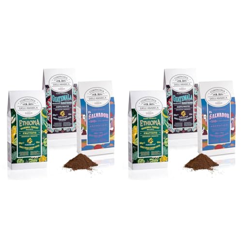 Caffè Corsini Compagnia Dell'Arabica Guatemala. Äthiopien Und El Salvador Single Origin Ground Coffee 3 Pack x 250g, 750 g (Packung mit 2) von CAFFÈ CORSINI 1950