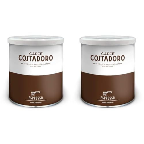 CAFFE' COSTADORO Caffè Costadoro Arabica Espresso Kaffee Dose, 250 g (Packung mit 2) von CAFFE' COSTADORO