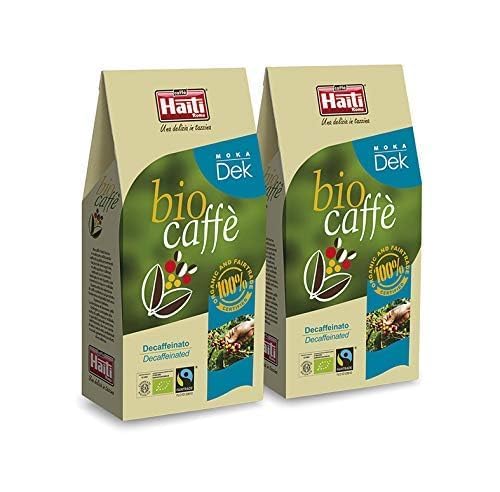 Caffè Haiti Roma Biocaffè Moka Dek 100% Bio 100% Fairtrade entkoffeinierter gemahlener Kaffee 2 x 250 g von Caffè Haiti Roma