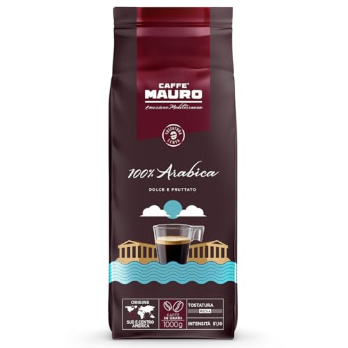 Caffè Mauro – Kaffeebohnen – 1 kg – 100% Arabica Mischung – mittlere Röstung – Intensität 5/10 – hergestellt in Italien – 1kg Packung von CAFFE MAURO TORREFAZIONE