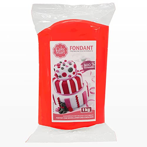 Fondant Rot 1 kg, Rollfondant für Torten & Modellieren | CAKE MART von CAKE MART