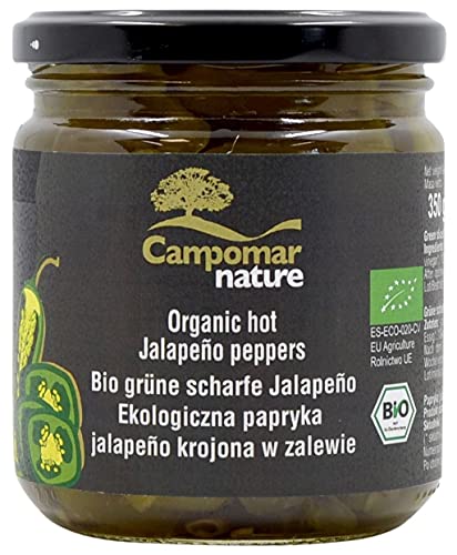 Grüne Jalapenopfeffer, geschnitten in Salzlake BIO 350 g (130 g) - CAMPOMAR NATURE von CAMPOMAR NATURE