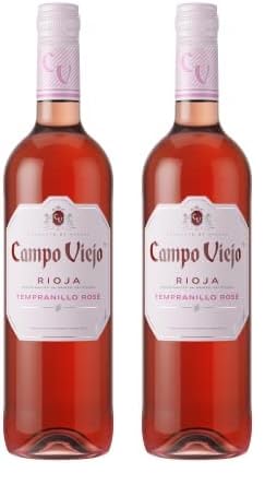 CAMPOVIEJO Tempranillo Rosé Wein – Frischer Rosé mit zart-fruchtigem Geschmack aus Spanien – Weinbox-Set 6 x 0,75 l (Packung mit 2) von CAMPOVIEJO